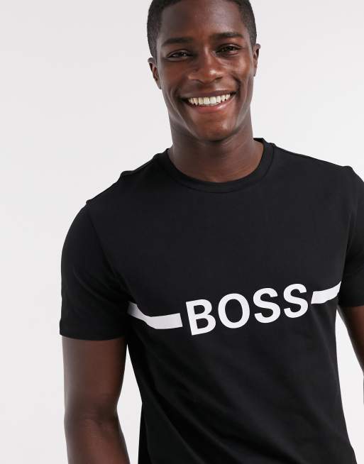 Camiseta negra best sale hugo boss