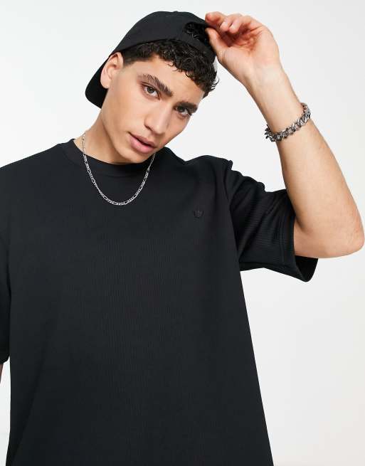 Camiseta negra plisada Contempo de adidas Originals