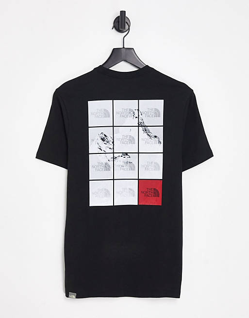 Mujer Tops | Camiseta negra Repetitive Mountain exclusiva en ASOS de The North Face - ZD67786