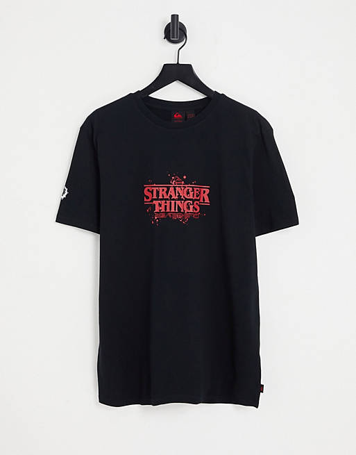 Hombre Other | Camiseta negra Season Ender de Quiksilver x Stranger Things - XZ80504