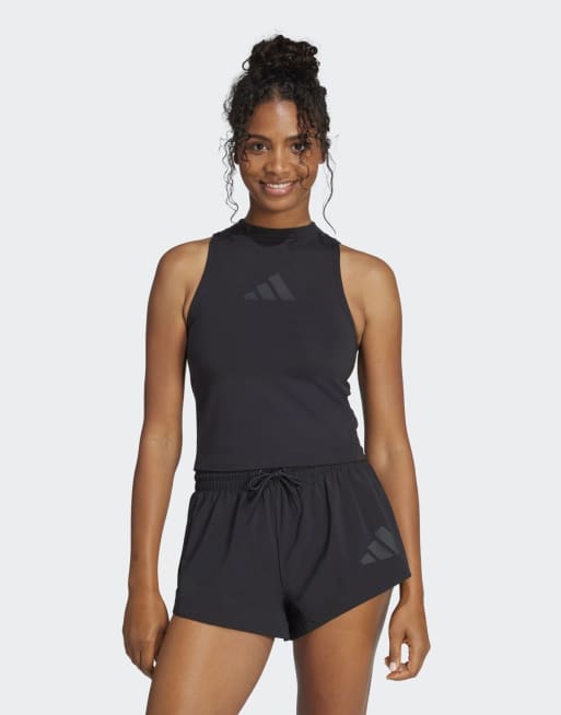 Camiseta negra sin mangas adidas Z.N.E. de adidas Performance