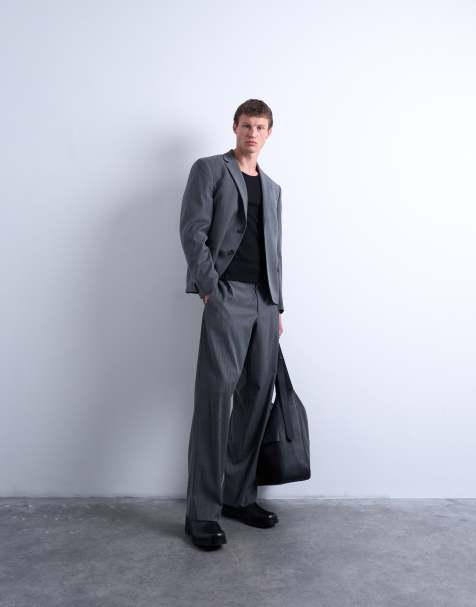 Camiseta negra sin mangas de canalé de Topman - view 1