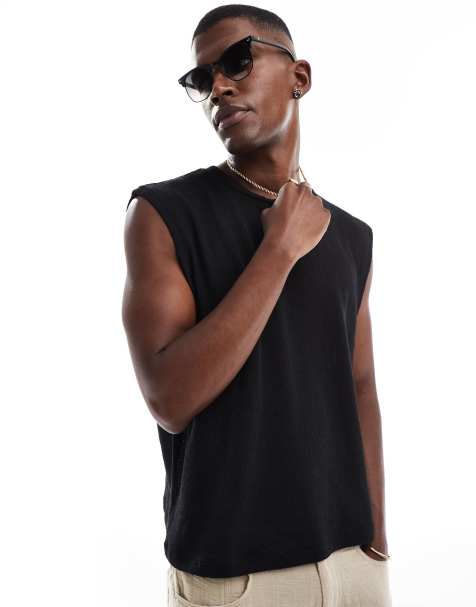 Camiseta negra sin mangas de punto de Jack & Jones - view 1