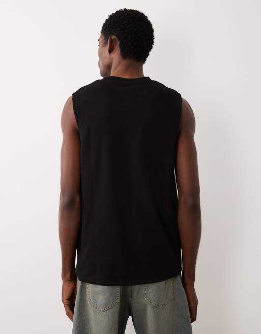 Camiseta negra sin mangas de punto de Jack & Jones, 5 de 5