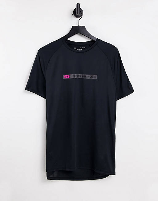 Hombre Tops | Camiseta negra Tech 12/1 de Under Armour - TO34904