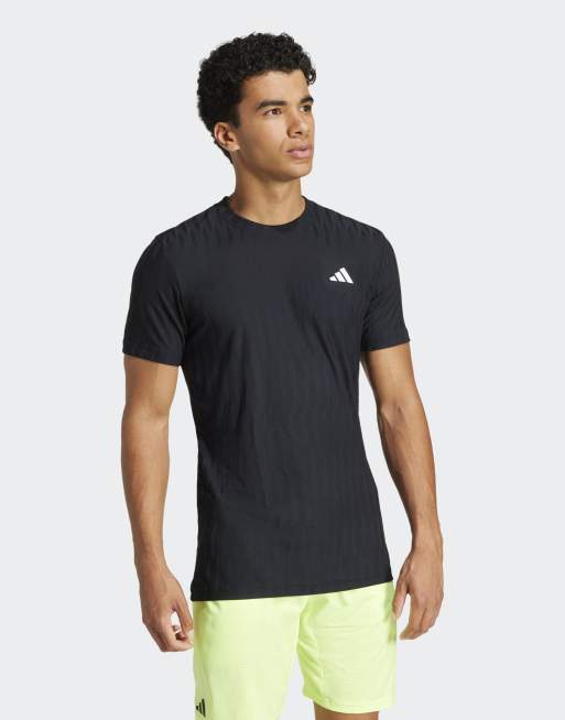 Camiseta negra Tennis Climacool+ Airchill Freelift de adidas Performance