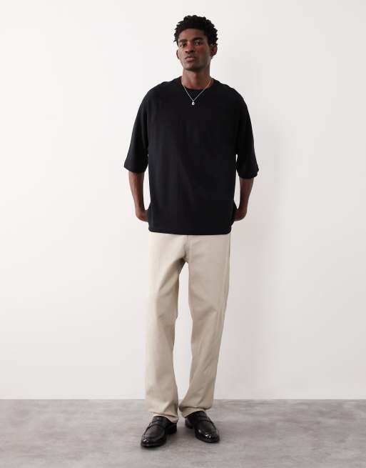 Camiseta negra ultragrande con mangas raglán AC-T-255 de ASOS COLLECTIVE, 2 de 5