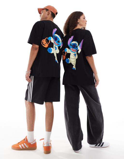 Camiseta negra unisex extragrande con estampado de Stich de Disney para Halloween de ASOS DESIGN, 2 de 4