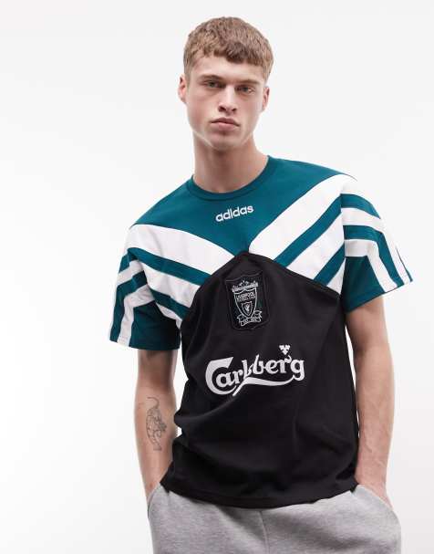 Camiseta negra, verde y blanca con diseño del Liverpool 95 Bring Back de adidas Football - view 1