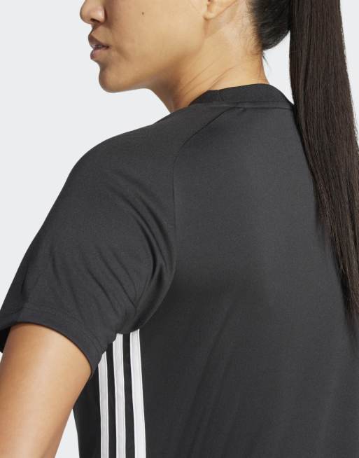 Camiseta negra y blanca básica Tiro 25 Essentials de adidas Performance, 3 de 4