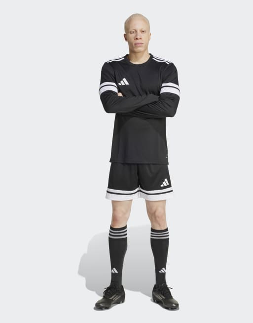 Camiseta negra y blanca de manga larga Squadra 25 de adidas Performance, 4 de 4