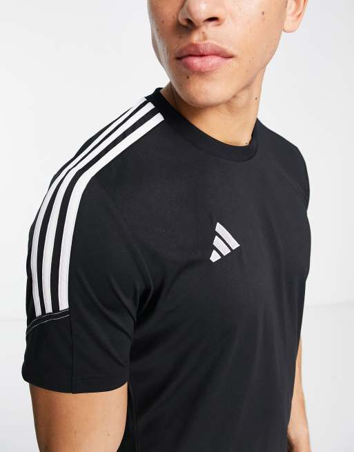 Camiseta negra adidas hombre hot sale