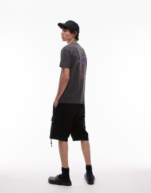 Camiseta negra y morada con estampado de firma en la espalda de Tommy Jeans, 4 de 4