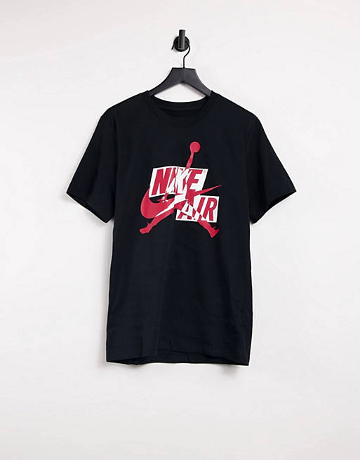 madera Tendero necesidad Camiseta negra y roja Jumpman Classics de Nike Jordan | ASOS
