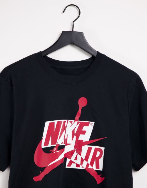 Camiseta negra y roja Jumpman Classics de Nike Jordan