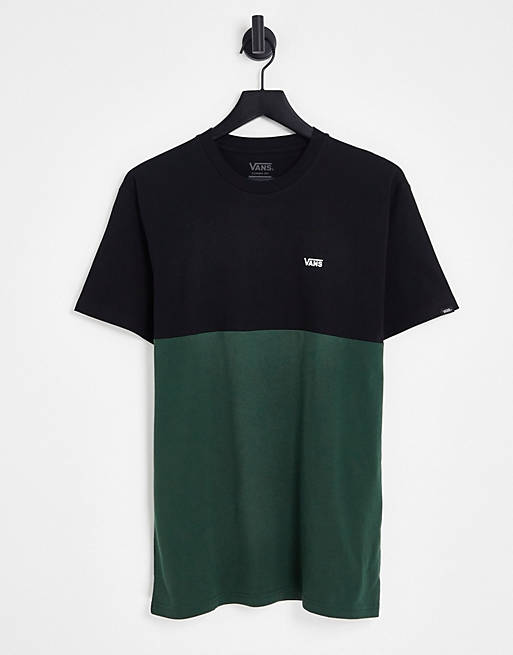 Hombre Other | Camiseta negra y verde con diseño colour block de Vans - MM07474