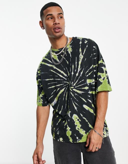 Playera negra tie discount dye