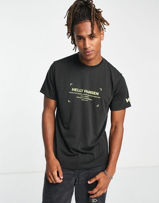 Camiseta para Hombre HELLY HANSEN (M - Algodón - Negro)