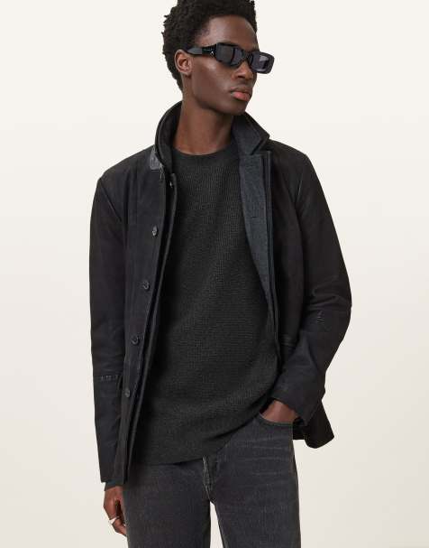 Camiseta negro ceniza con cuello redondo Hayes de AllSaints - view 1