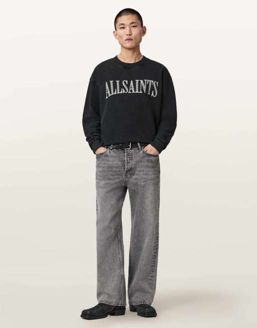 Camiseta negro lavado con cuello redondo Dash de AllSaints, 4 de 7