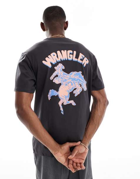 Camiseta negro lavado holgada con estampado trasero del logo de rodeo de Wrangler - view 1