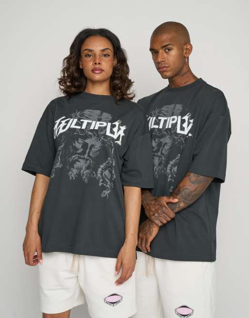 Camiseta negro refresco extragrande Sacred de Multiply Apparel