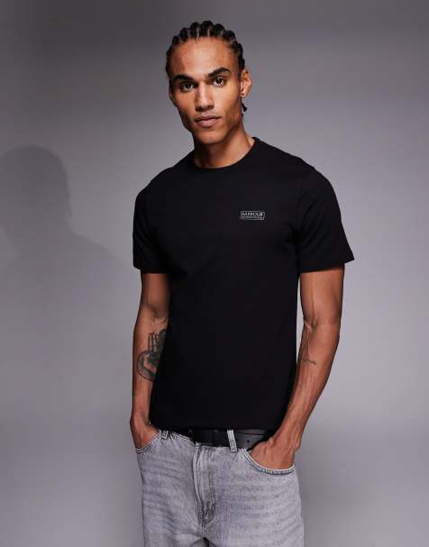 Camiseta negro tostado con logo pequeño de Barbour International - view 1