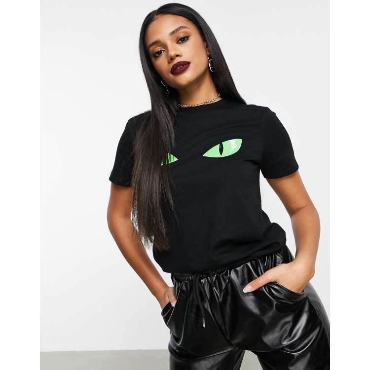 Camiseta Halloween con estampado de ojos malignos que brillan en la oscuridad ASOS | ASOS