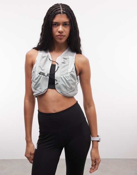 Camiseta plateada reflectante sin mangas con bolsillos de adidas Running - view 1