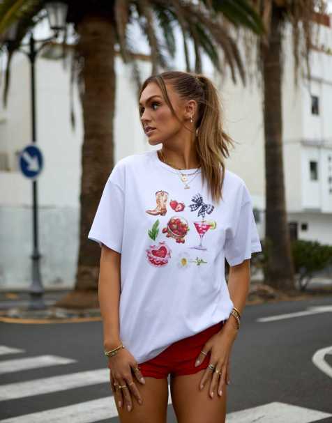 Camiseta playera blanca de South Beach x Misha Grimes - view 1
