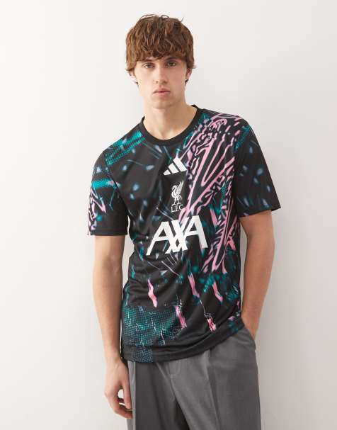 Camiseta prepartido negra y rosa con diseño del Liverpool de la temporada 25/26 de adidas Football - view 1