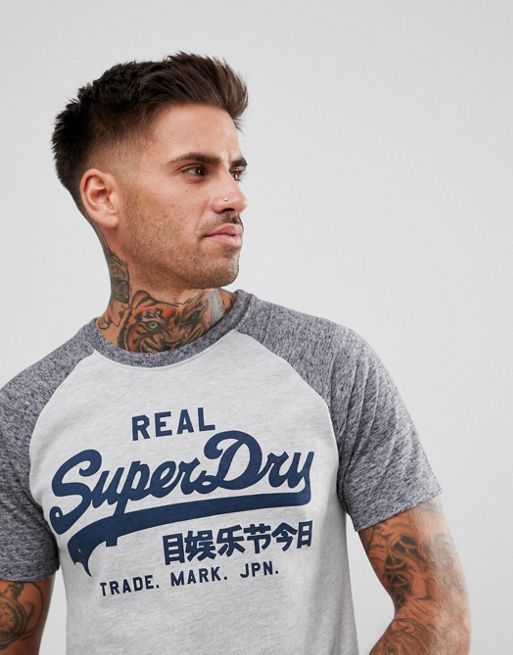 Camiseta Superdry Super Dry Graphic para hombre, gris, extragrande