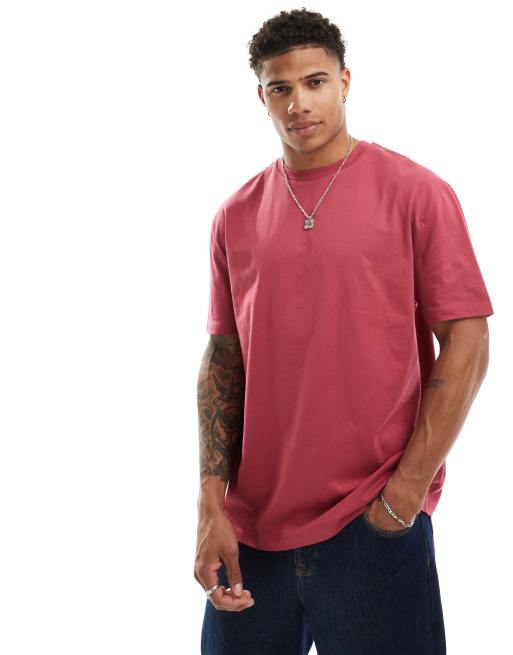 Camiseta roja básica holgada de ASOS DESIGN