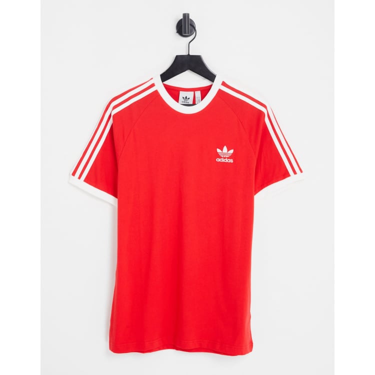 Camiseta adidas blanca y roja store