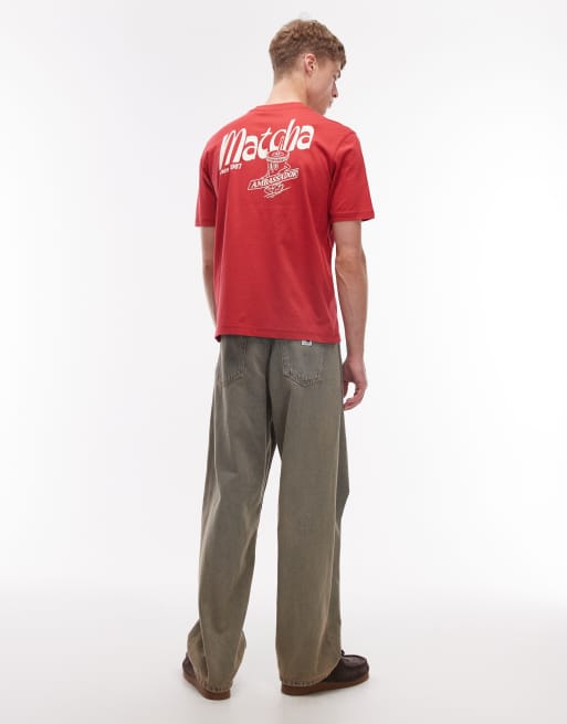 Camiseta roja con estampado en la espalda Matcha de Napapijri, 2 de 5