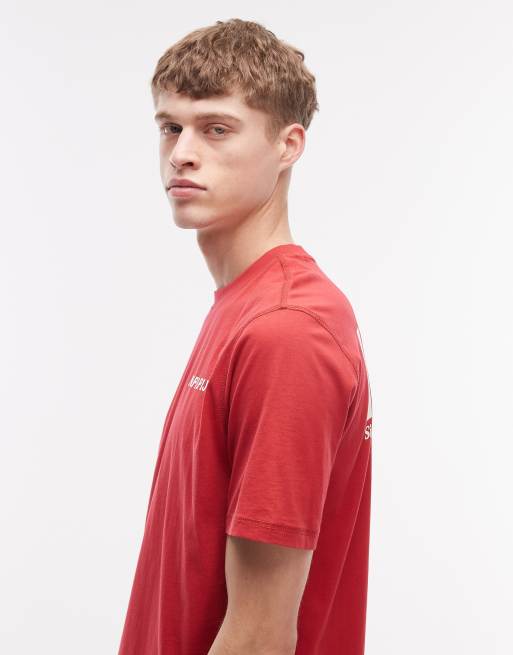 Camiseta roja con estampado en la espalda Matcha de Napapijri, 4 de 5