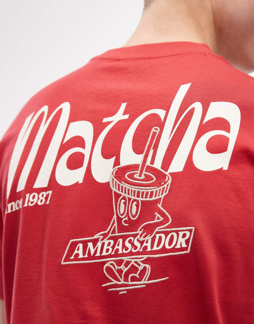 Camiseta roja con estampado en la espalda Matcha de Napapijri, 5 de 5