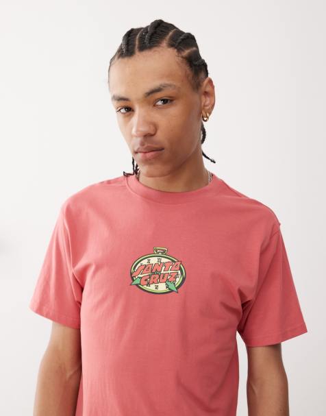 Camiseta roja con estampado gráfico del logo Clock Dot de Santa Cruz - view 1