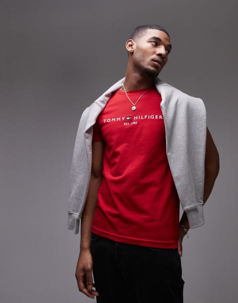Camiseta roja con logo de Tommy Hilfiger - view 1