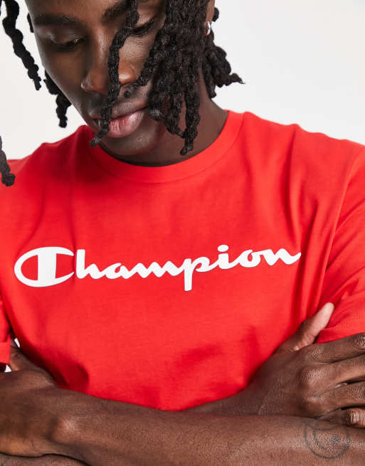 Camiseta champion roja new arrivals