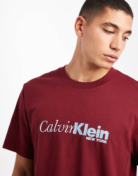 Camiseta roja con logo grande en el centro de Calvin Klein Jeans - view 1