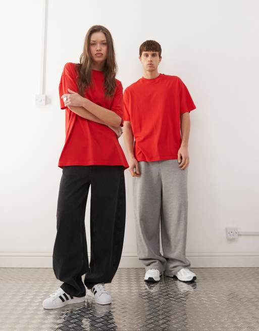 Camiseta roja de COLLUSION Unisex, 3 de 4