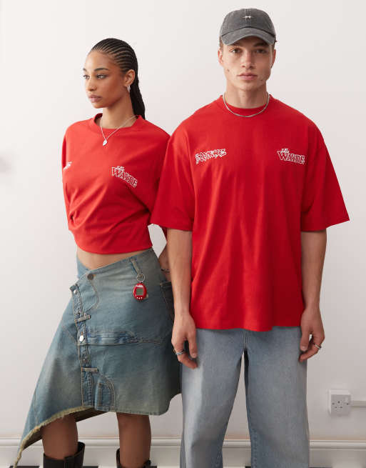 Camiseta roja de corte skater con estampado gráfico de Lil Wayne oficial de COLLUSION Unisex, 4 de 4