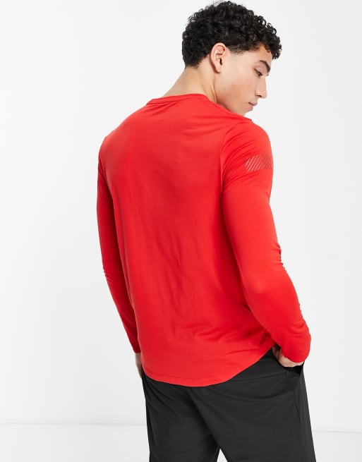 Camiseta roja de manga larga Agile de Salomon ASOS