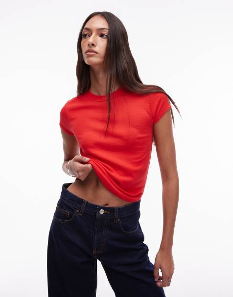 Camiseta roja Everyday de Topshop Tall - view 1