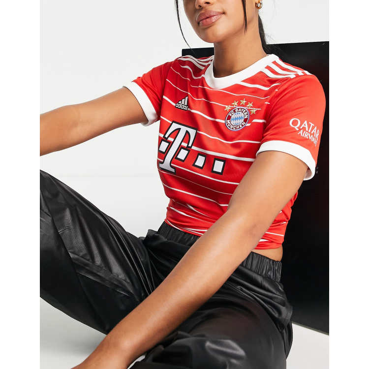 Camiseta roja para mujer de la primera equipación del FC Bayern