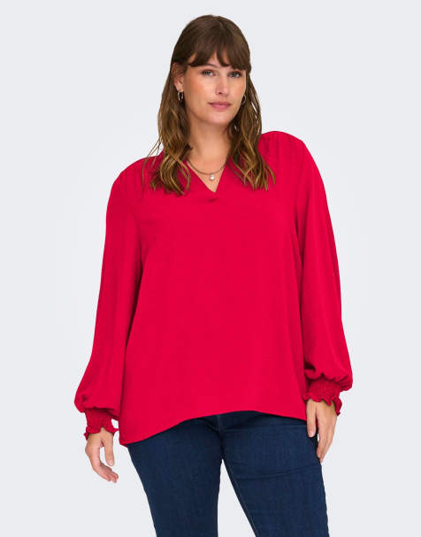 Camiseta rojo patrulla de ONLY Curve - view 1