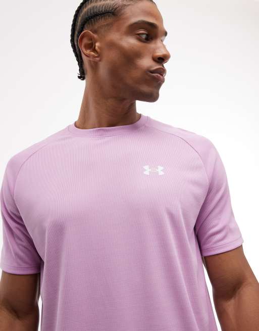 Camiseta rosa amanecer de manga corta de tejido texturizado Tech de Under Armour, 2 de 5
