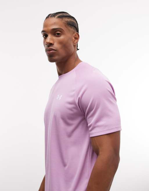 Camiseta rosa amanecer de manga corta de tejido texturizado Tech de Under Armour, 3 de 5