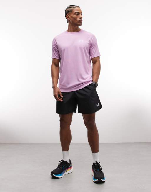 Camiseta rosa amanecer de manga corta de tejido texturizado Tech de Under Armour, 5 de 5
